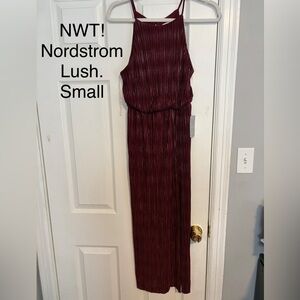 Lush Deep Red Sleeveless Gown